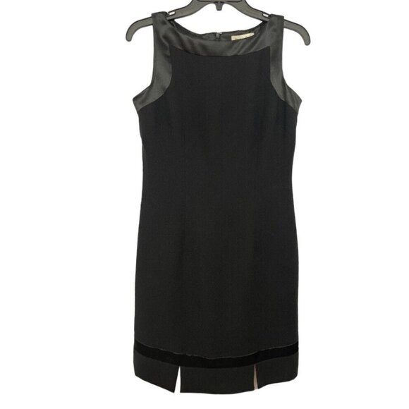 AMANDA SMITH Little Black Dress Size 6 Sleeveless Mini Bottom Splits Semi-Formal - Picture 1 of 11